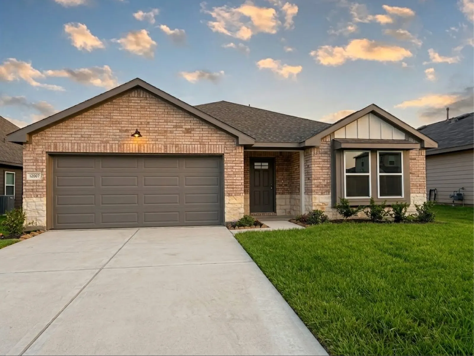 Front of 12007 Curlin Drive, a new home in Willis