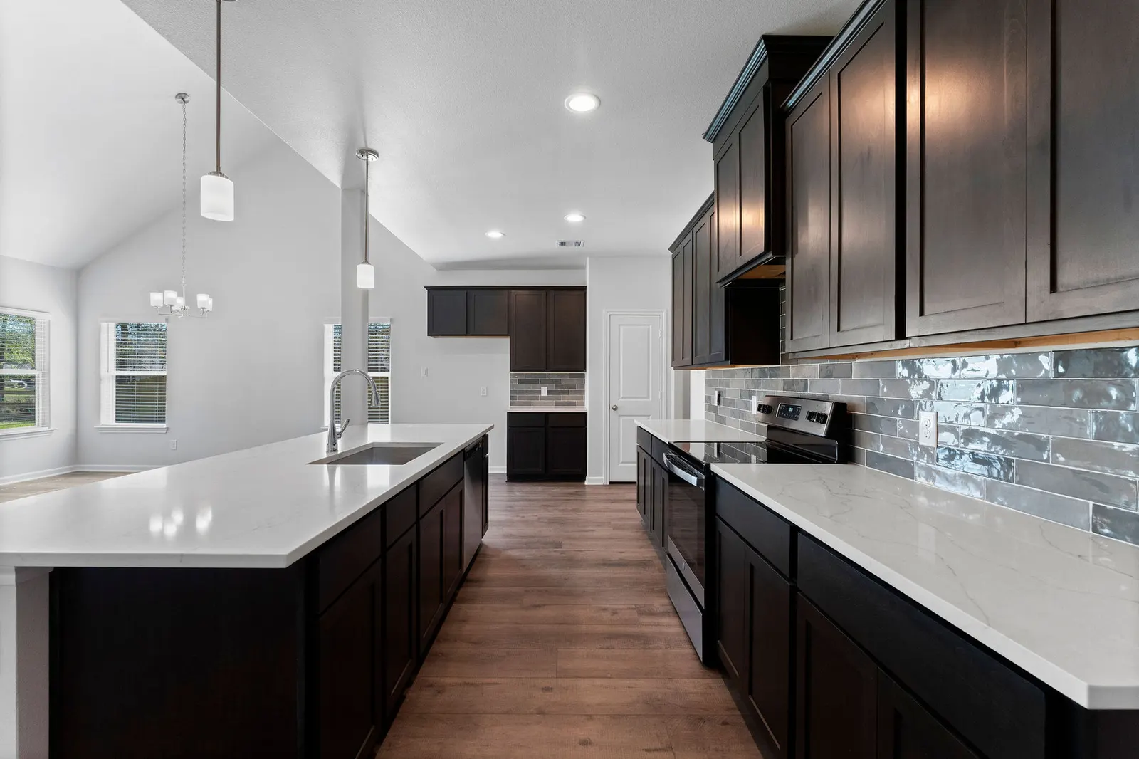 Interior of the Torrey Pines II model home by Alta Homes, 4 bed (opt. 5), 2.5 bath (opt. 3), ~2,447 sqft