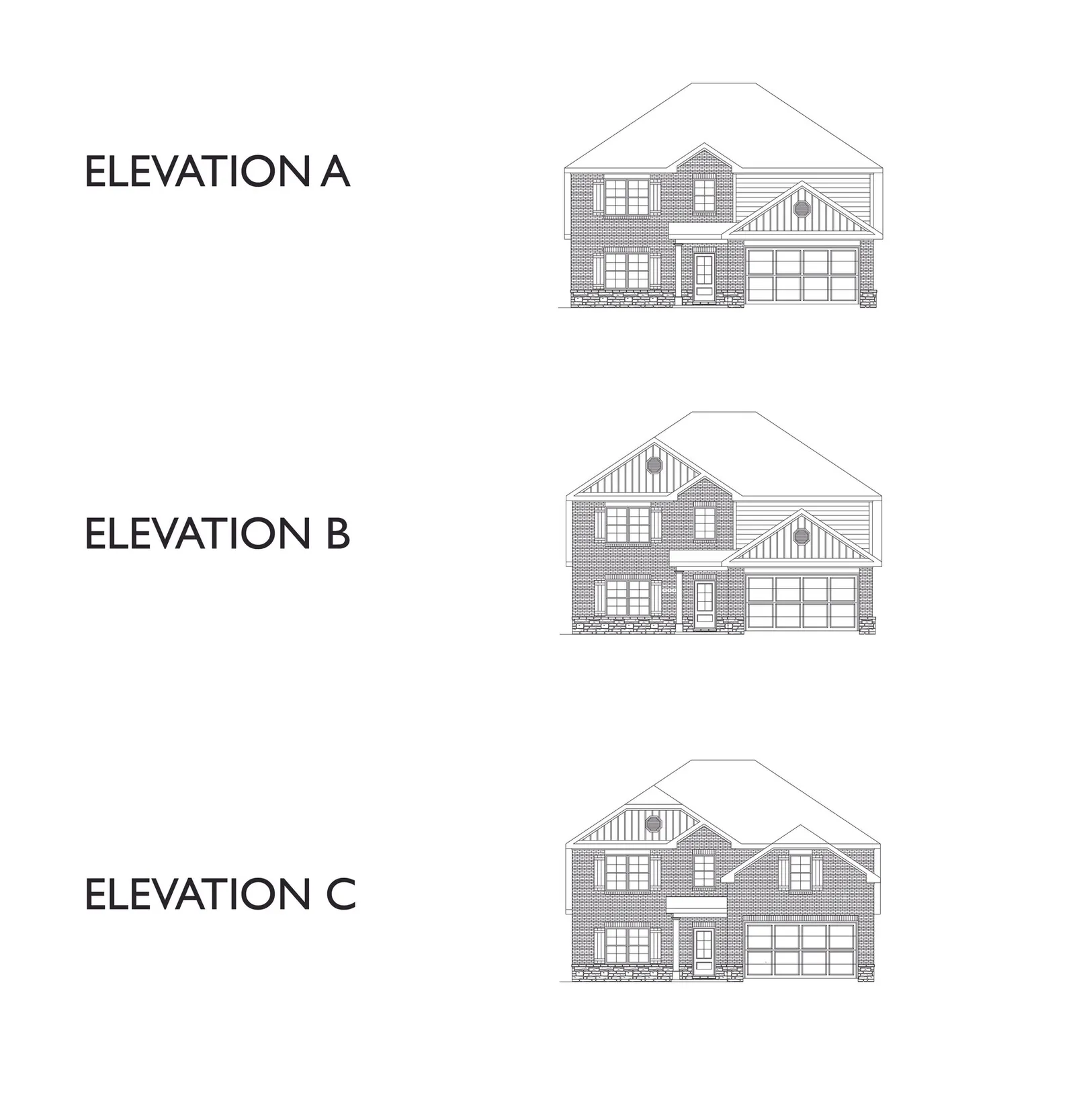 Exterior elevation A of the Torrey Pines II floor plan by Alta Homes, 2 story