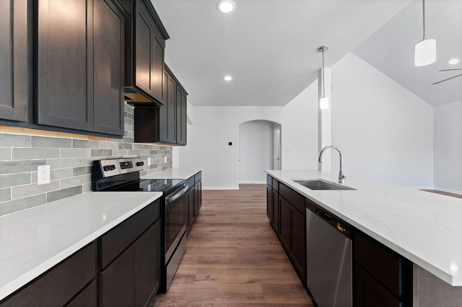 Interior of the Torrey Pines II model home by Alta Homes, 4 bed (opt. 5), 2.5 bath (opt. 3), ~2,447 sqft