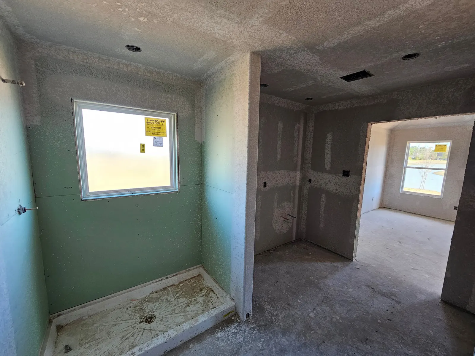 Bathroom at drywall stage at 10715 Crockett Meadows, Conroe, TX